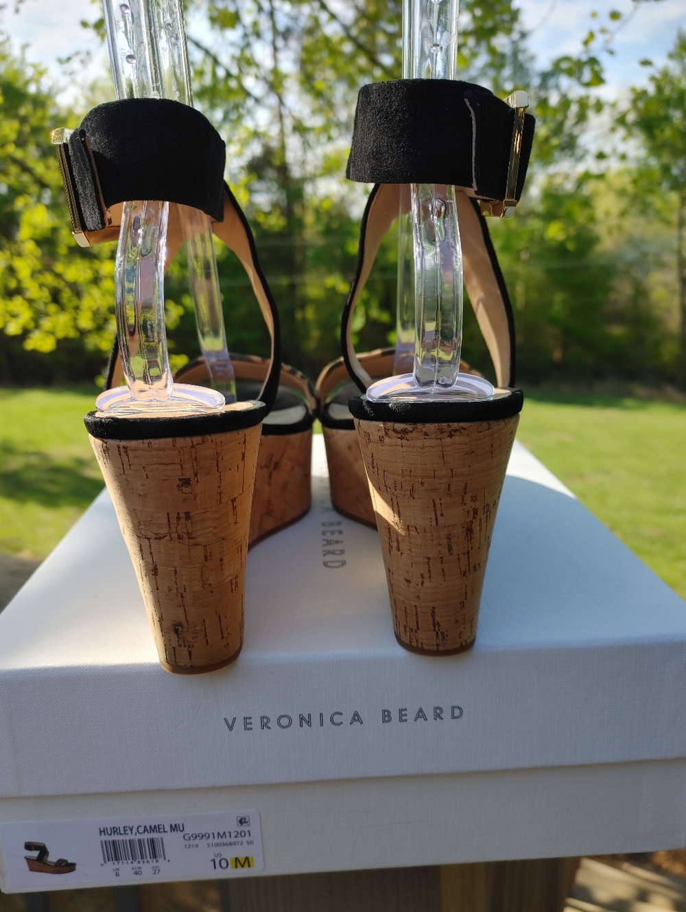 Veronica Beard HURLEY Suede & Leather Platform Sandal 10 - Picture 9 of 16